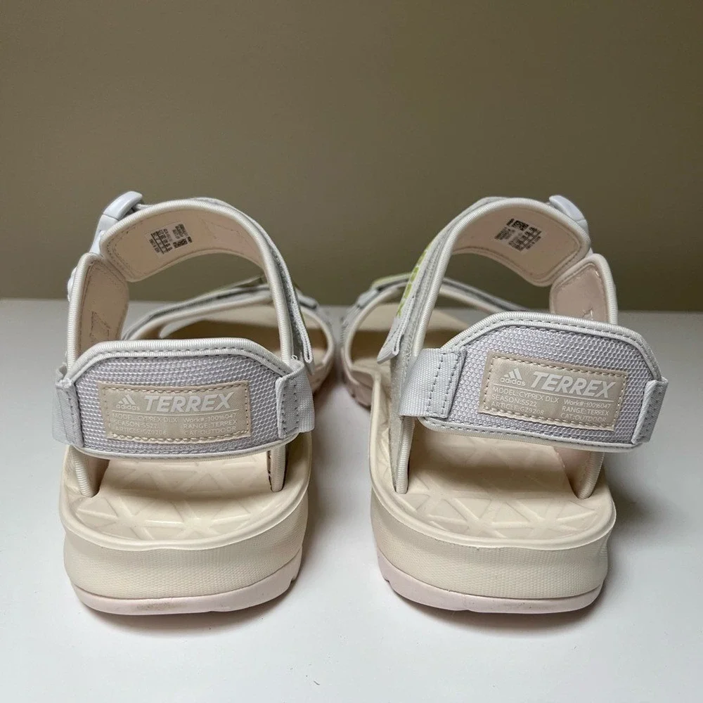 Adidas Terrex Cyprex Ultra DLX Sandals Wonder White Pulse Lime GZ9208 Mens 10